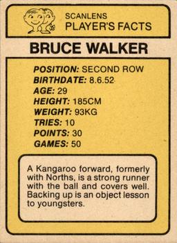 1981 Scanlens #6 Bruce Walker Back